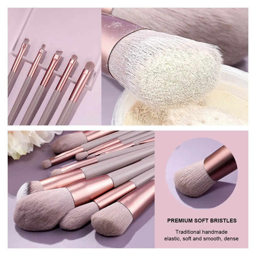 New 13PCS Makeup Brushes Set Super soft detail brush Blush Brush Foundation Concealer Contour Eyeshadow Brush Women Beauty Tools