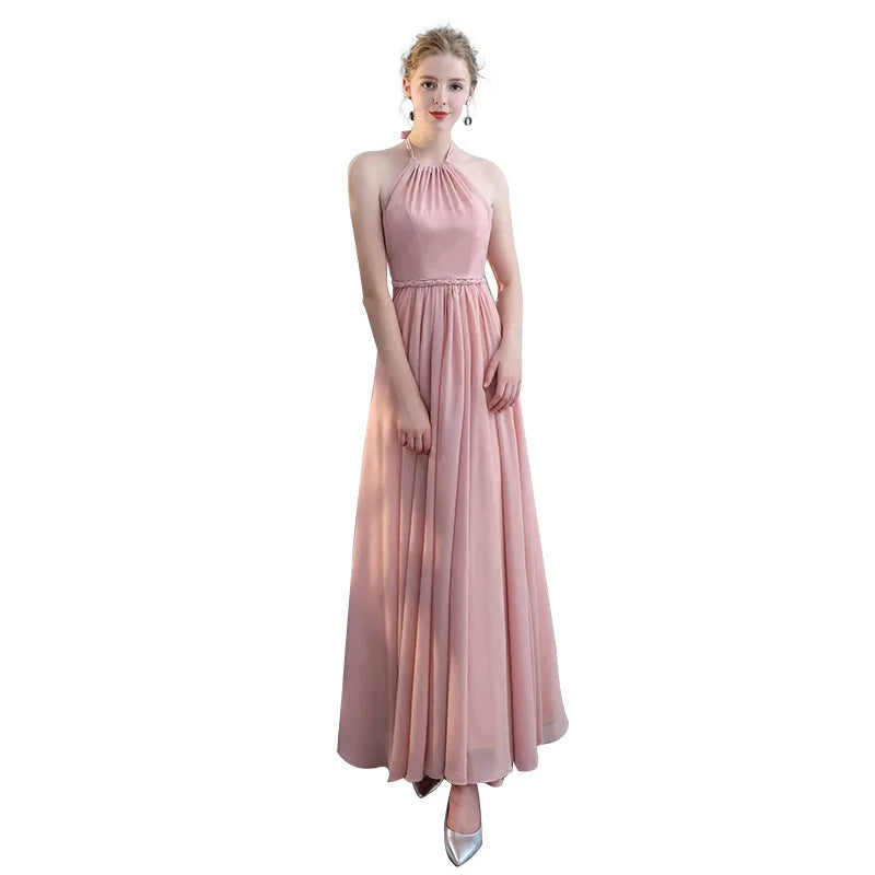 New Bridesmaid Dresses Pleated Floor Length Country Beach Wedding Guest Dresses Cheap Long Dress For Prom Dress For Formal Dress