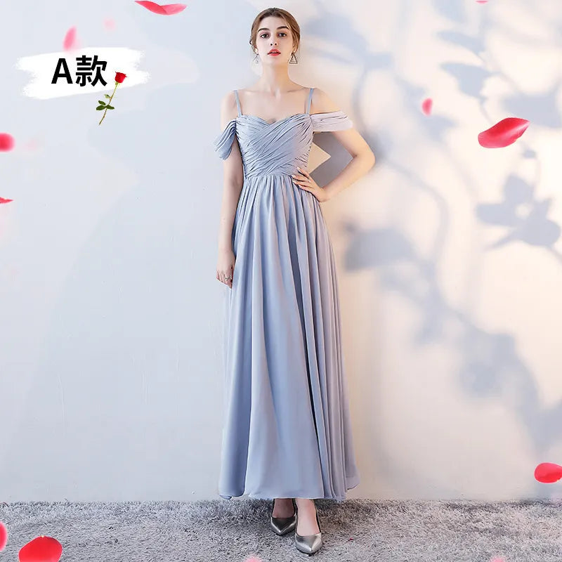 New Bridesmaid Dresses Pleated Floor Length Country Beach Wedding Guest Dresses Cheap Long Dress For Prom Dress For Formal Dress