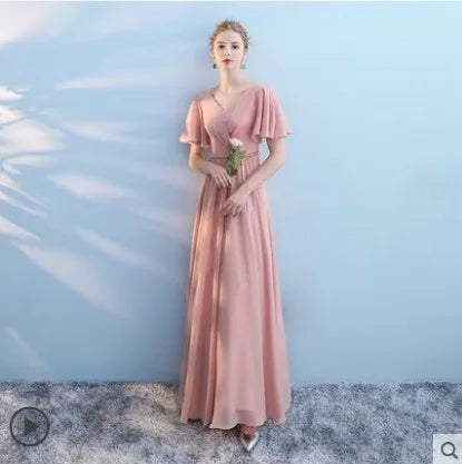 New Bridesmaid Dresses Pleated Floor Length Country Beach Wedding Guest Dresses Cheap Long Dress For Prom Dress For Formal Dress