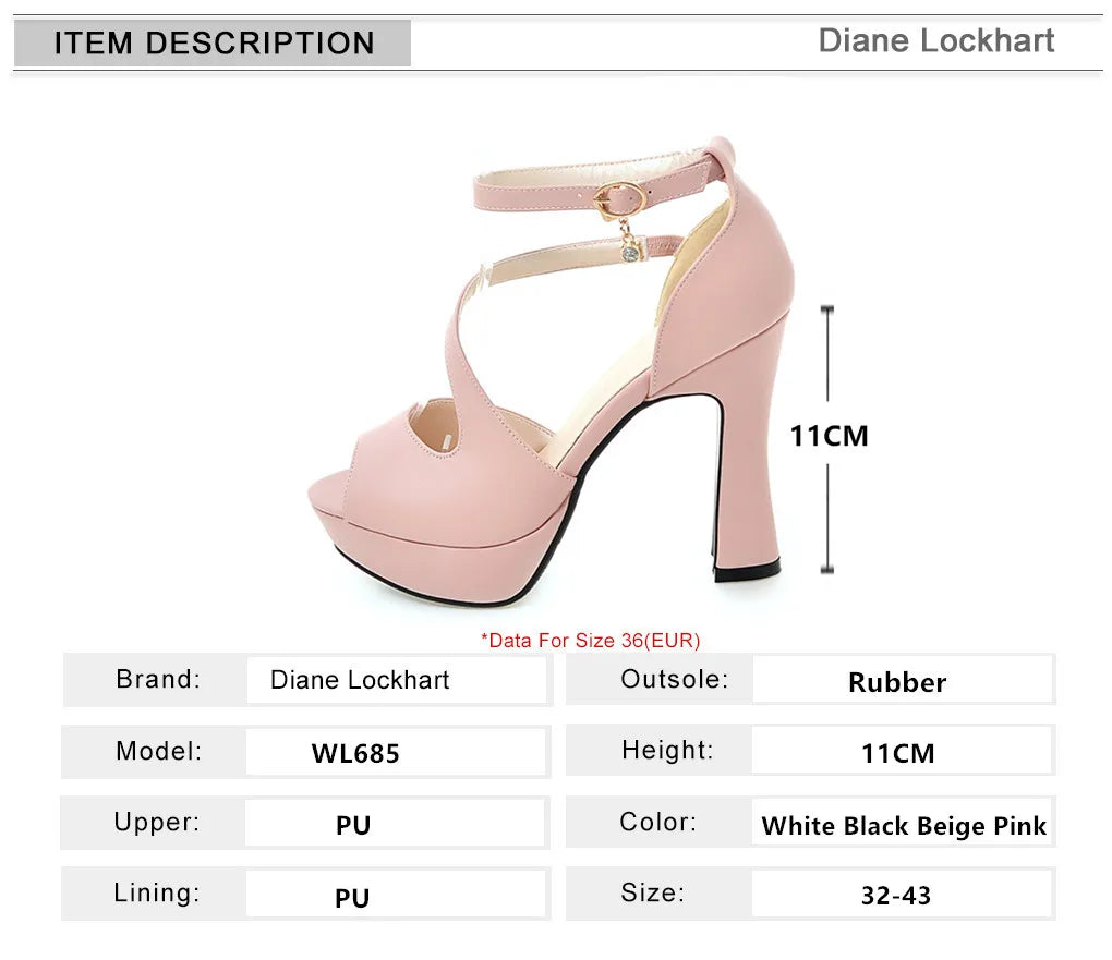 2023 New Ladies Shoes Sandalias Mujer Gladiator Platform Sandals Women Fish Mouth High Heels Female Pumps Beige Black White Pink