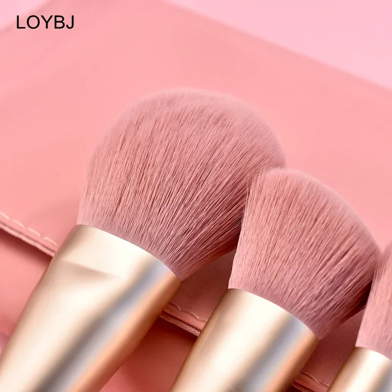 LOYBJ 10pcs Diamond Makeup Brushes Set Cosmetics Blending Tool Powder Foundation Blush Highlight Eyeshadow Eyebrow Eyelash Brush