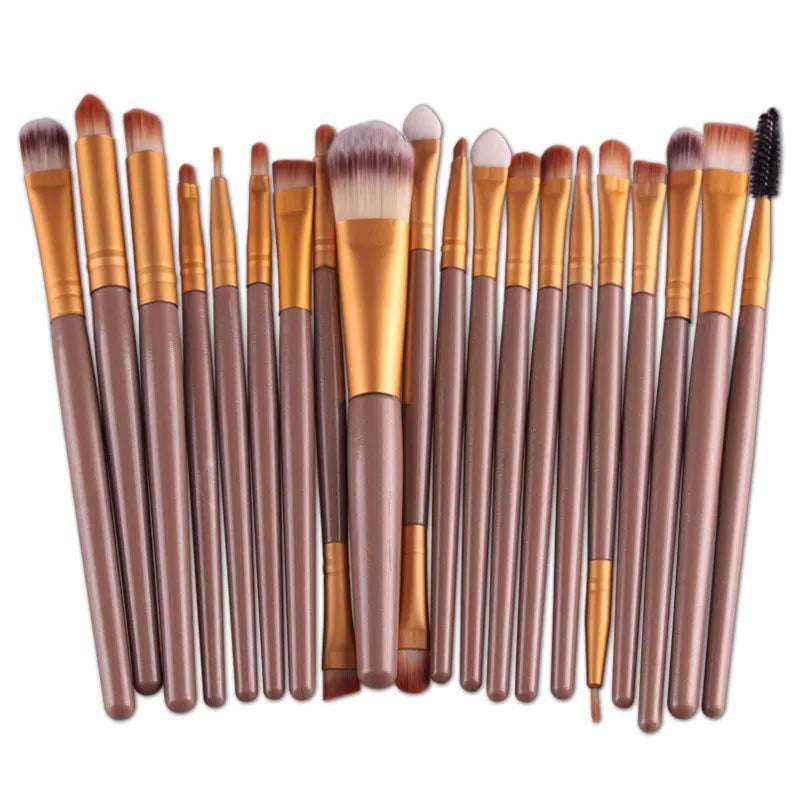 20 PCS Makeup Brush Set Eye Shadow Brush Set Foundation Brush Beauty Tools Super Soft Man-made Fibers Full Set