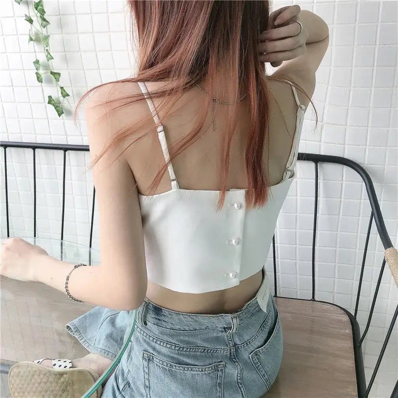 Camis Women Bow Design Sweet Streetwear Fashion Sexy Kawaii All-match Girlish Popular Vacation Casual Cozy Crop Top Youth Y2K