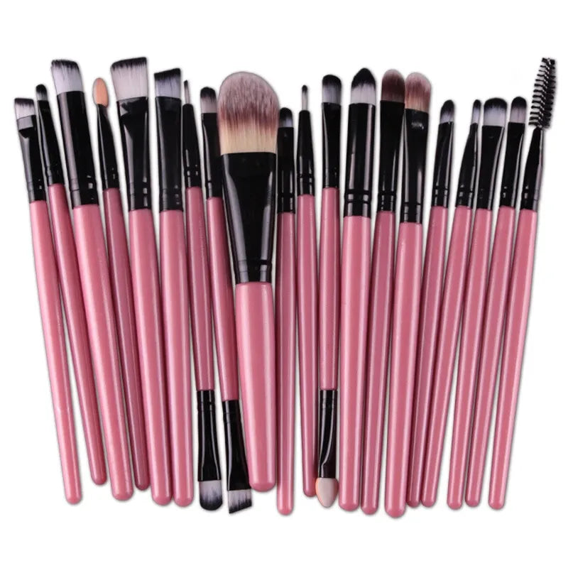 20 PCS Makeup Brush Set Eye Shadow Brush Set Foundation Brush Beauty Tools Super Soft Man-made Fibers Full Set