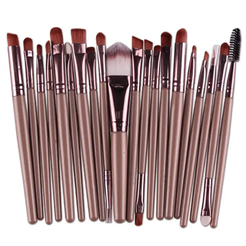 20 PCS Makeup Brush Set Eye Shadow Brush Set Foundation Brush Beauty Tools Super Soft Man-made Fibers Full Set