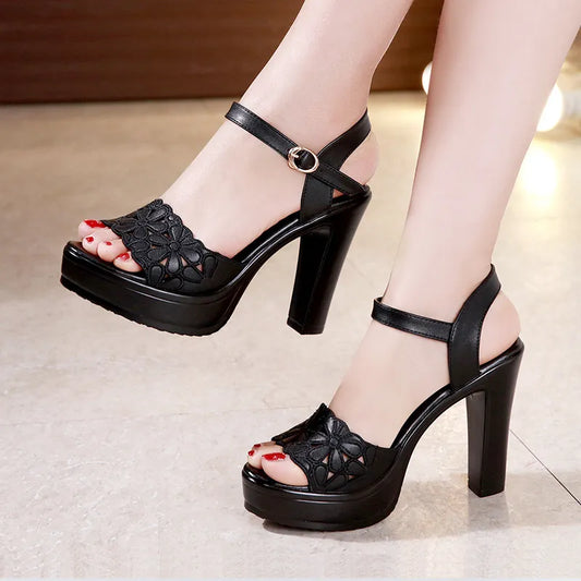 New 32-43 Women Sandals Woman Summer 2022 Female High Heels Dance Shoes Platform Sandal Designer Shoes Women Luxury High Quality