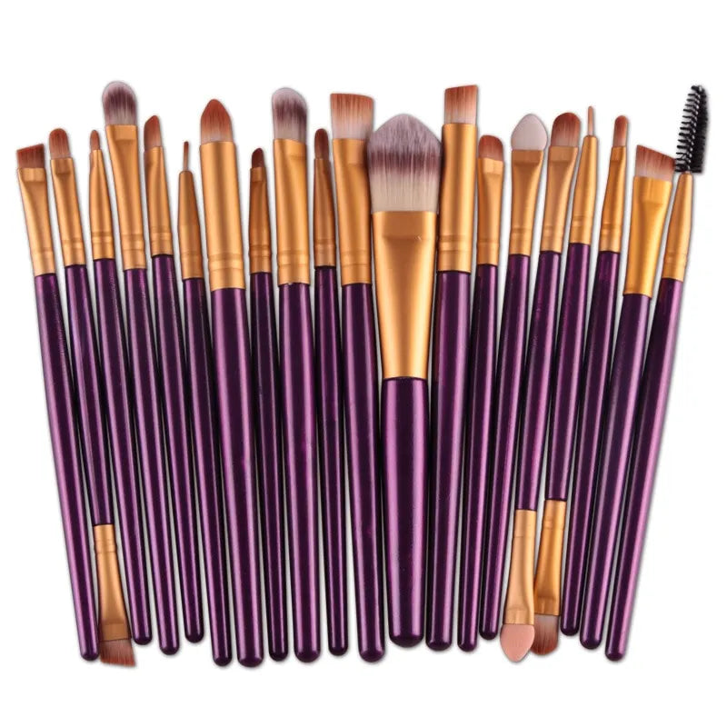 20 PCS Makeup Brush Set Eye Shadow Brush Set Foundation Brush Beauty Tools Super Soft Man-made Fibers Full Set