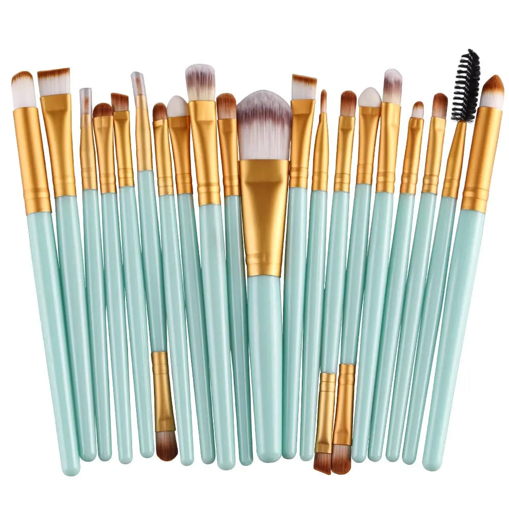 20 PCS Makeup Brush Set Eye Shadow Brush Set Foundation Brush Beauty Tools Super Soft Man-made Fibers Full Set