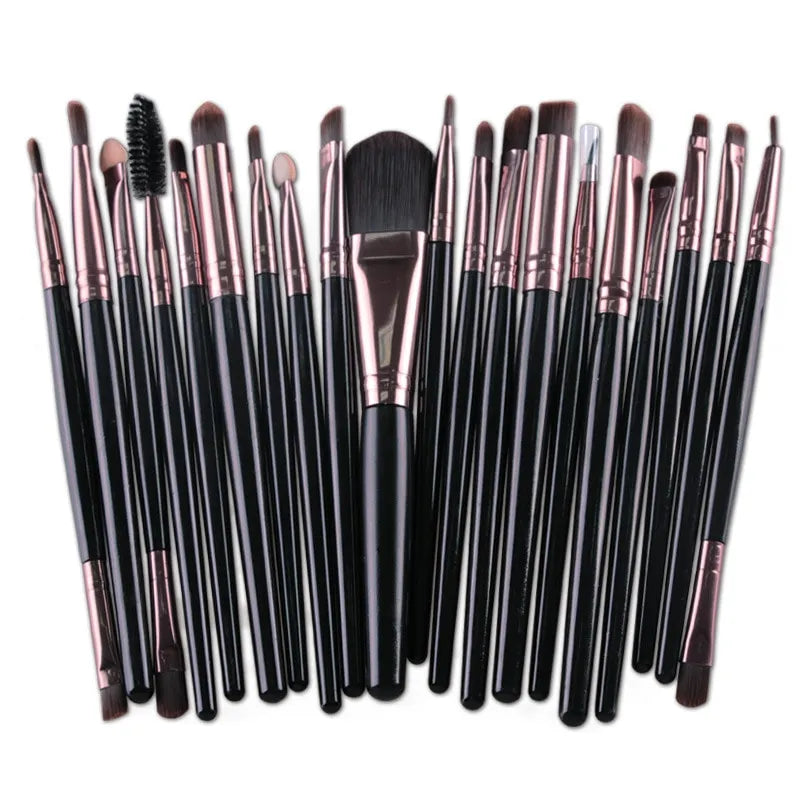 20 PCS Makeup Brush Set Eye Shadow Brush Set Foundation Brush Beauty Tools Super Soft Man-made Fibers Full Set