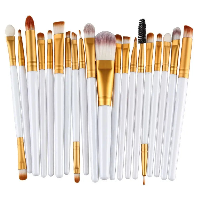 20 PCS Makeup Brush Set Eye Shadow Brush Set Foundation Brush Beauty Tools Super Soft Man-made Fibers Full Set